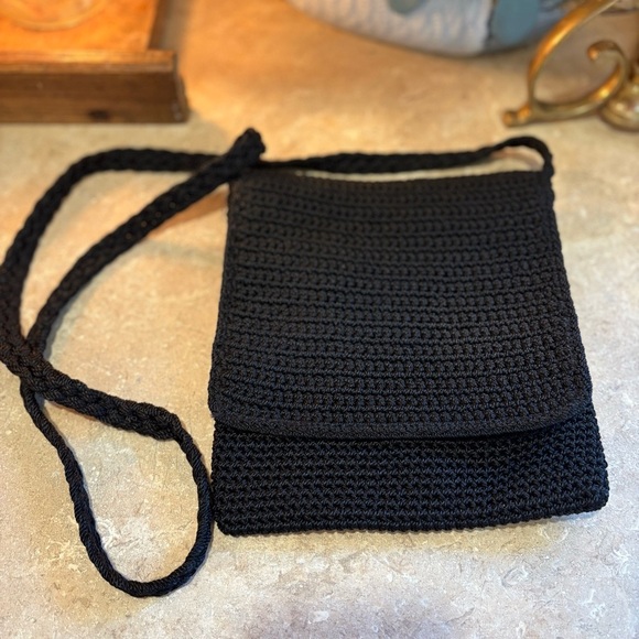 The Sak crochet black crossbody purse with zipper, see pics for size. - Picture 1 of 12